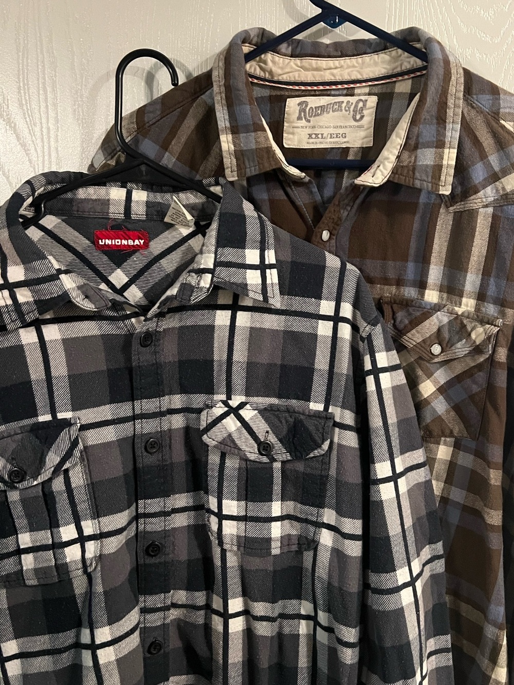 Bundle of 2 vintage flannel shirts Large